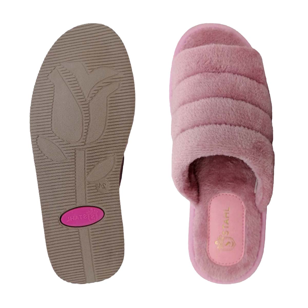 Pantuflas E-3968 de textil para mujer, vista superior