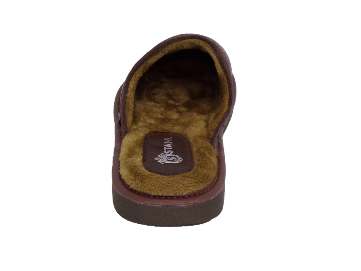 Pantuflas E-4750 de piel de borrego para hombre, vista 10