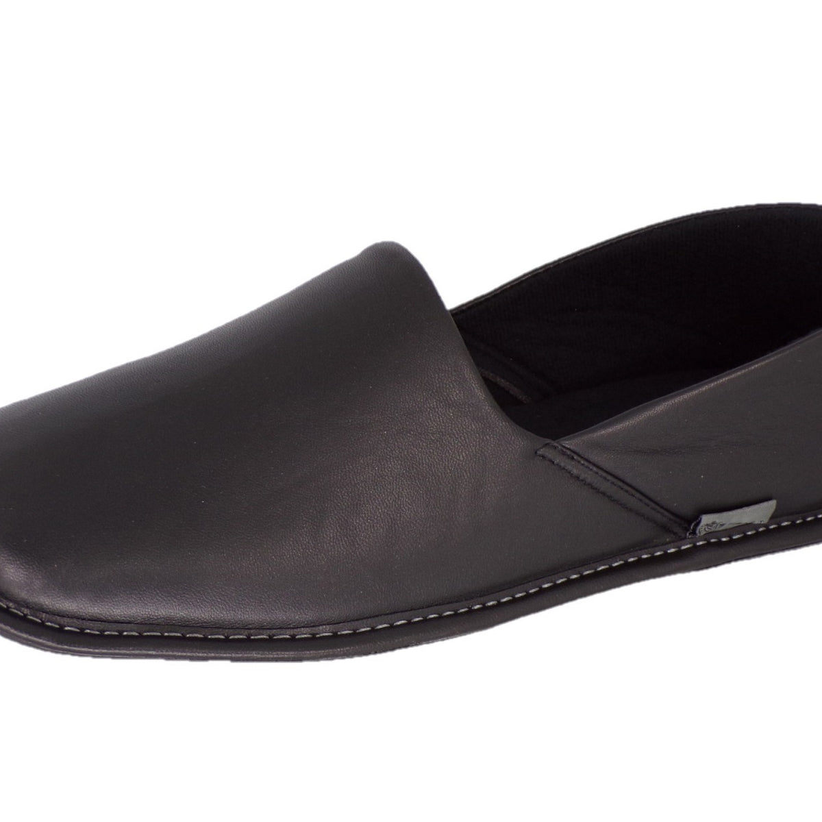 Pantuflas E-1802 de piel de borrego para hombre, detalle del forro interior