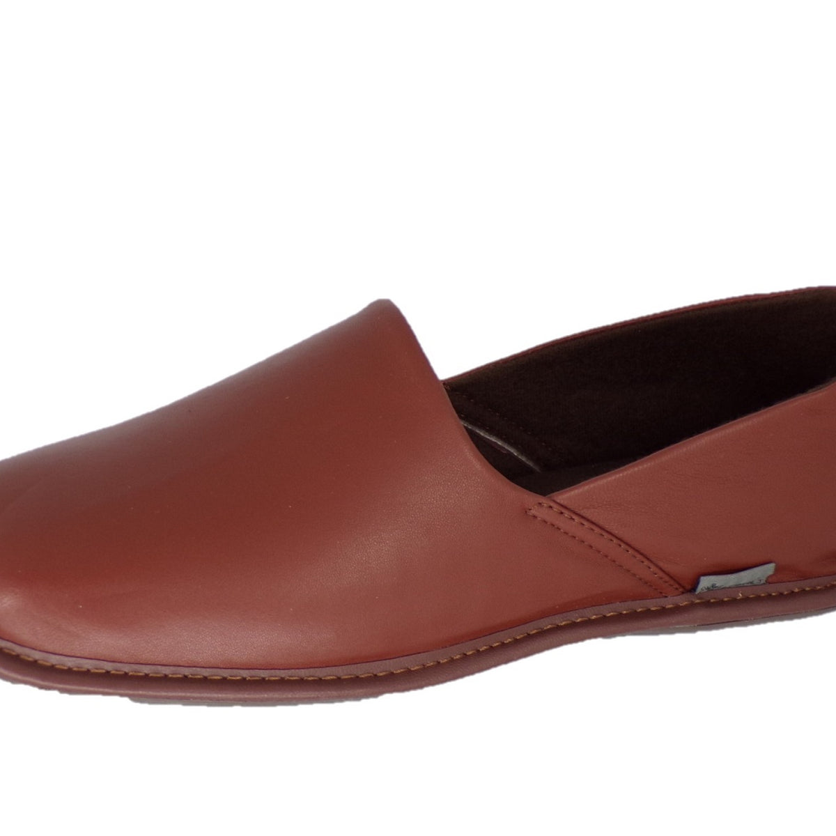 Pantuflas E-1802 de piel de borrego para hombre, vista lateral