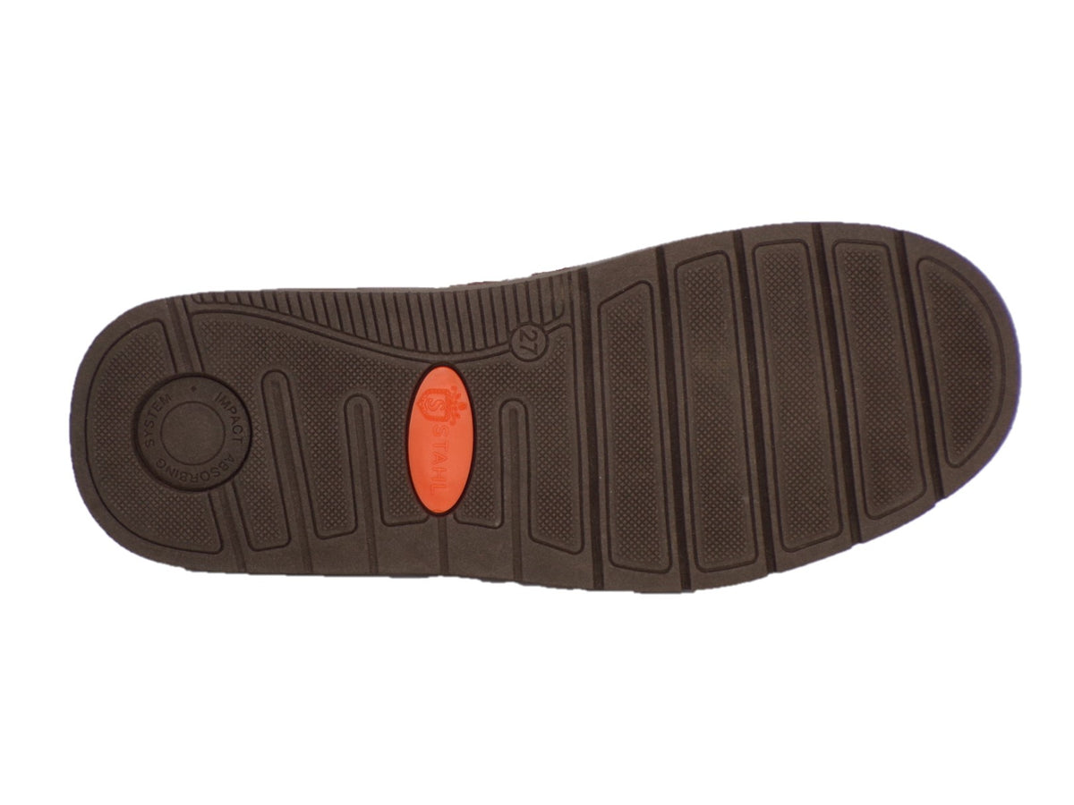 Pantuflas E-1810 de piel de borrego para hombre, detalle del corte