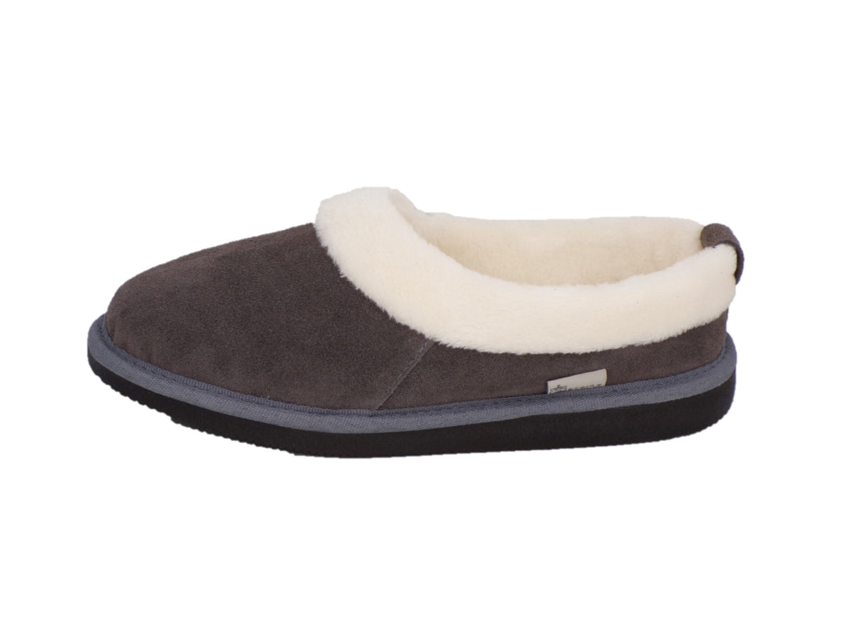 Pantuflas E-3594 de gamuza para mujer, vista posterior