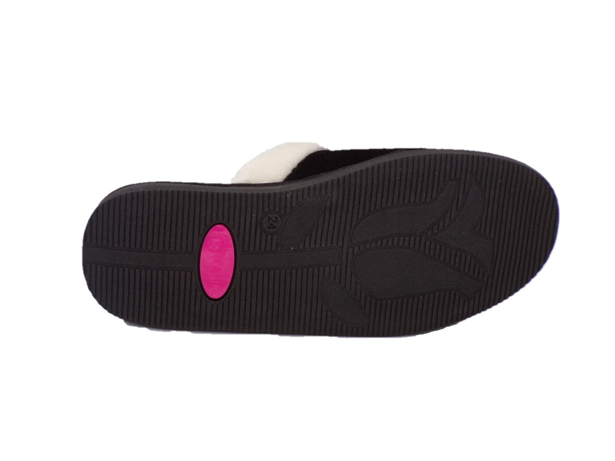 Pantuflas E-3865 de gamuza para mujer, suela antiderrapante