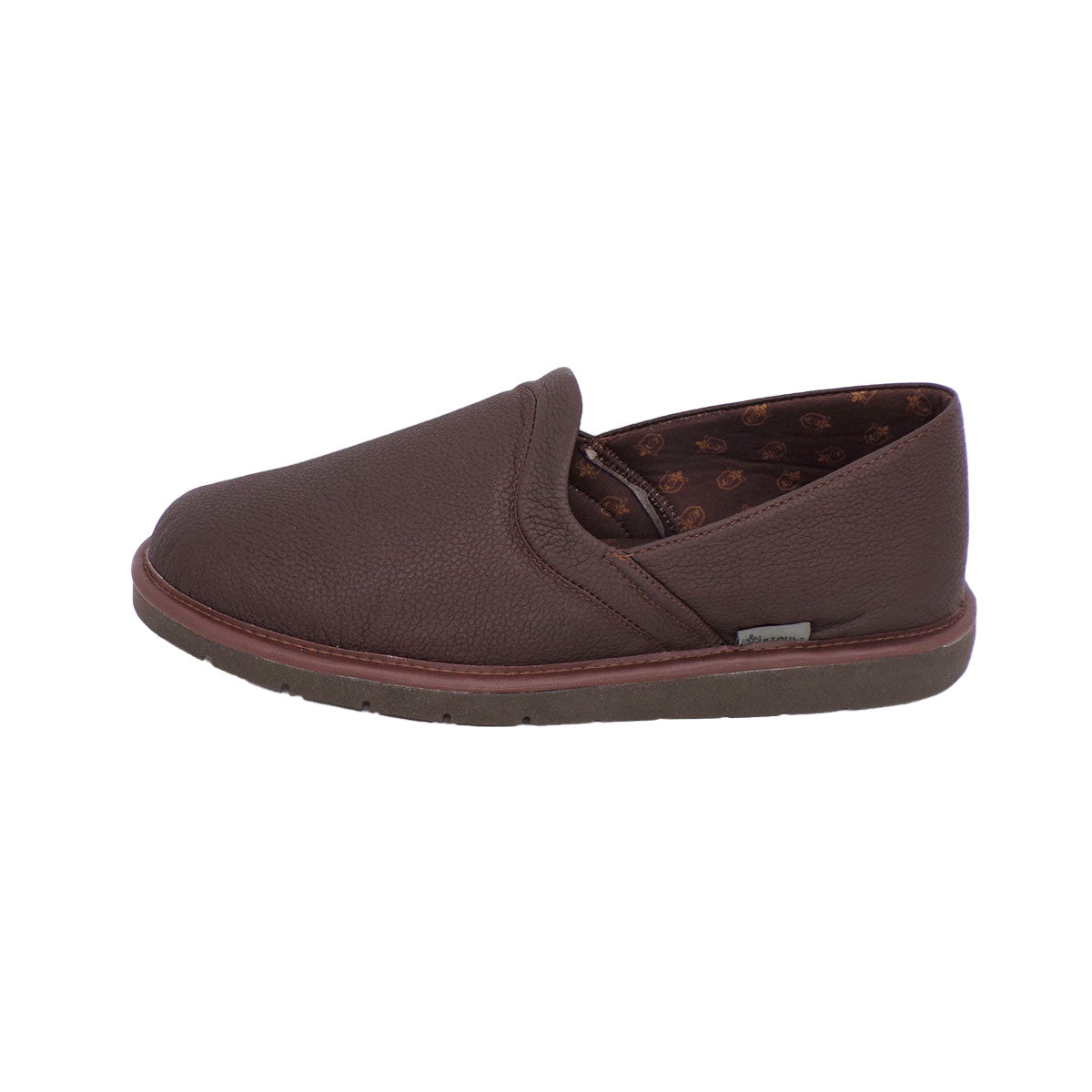 Pantuflas E-1817 de piel de borrego para hombre, par completo