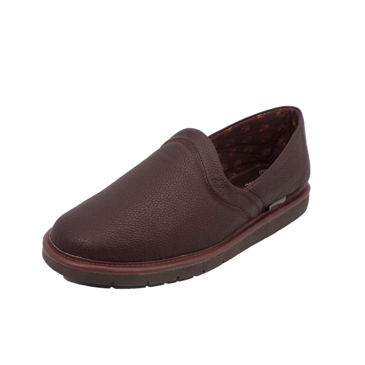 Pantuflas E-1817 de piel de borrego para hombre, suela antiderrapante