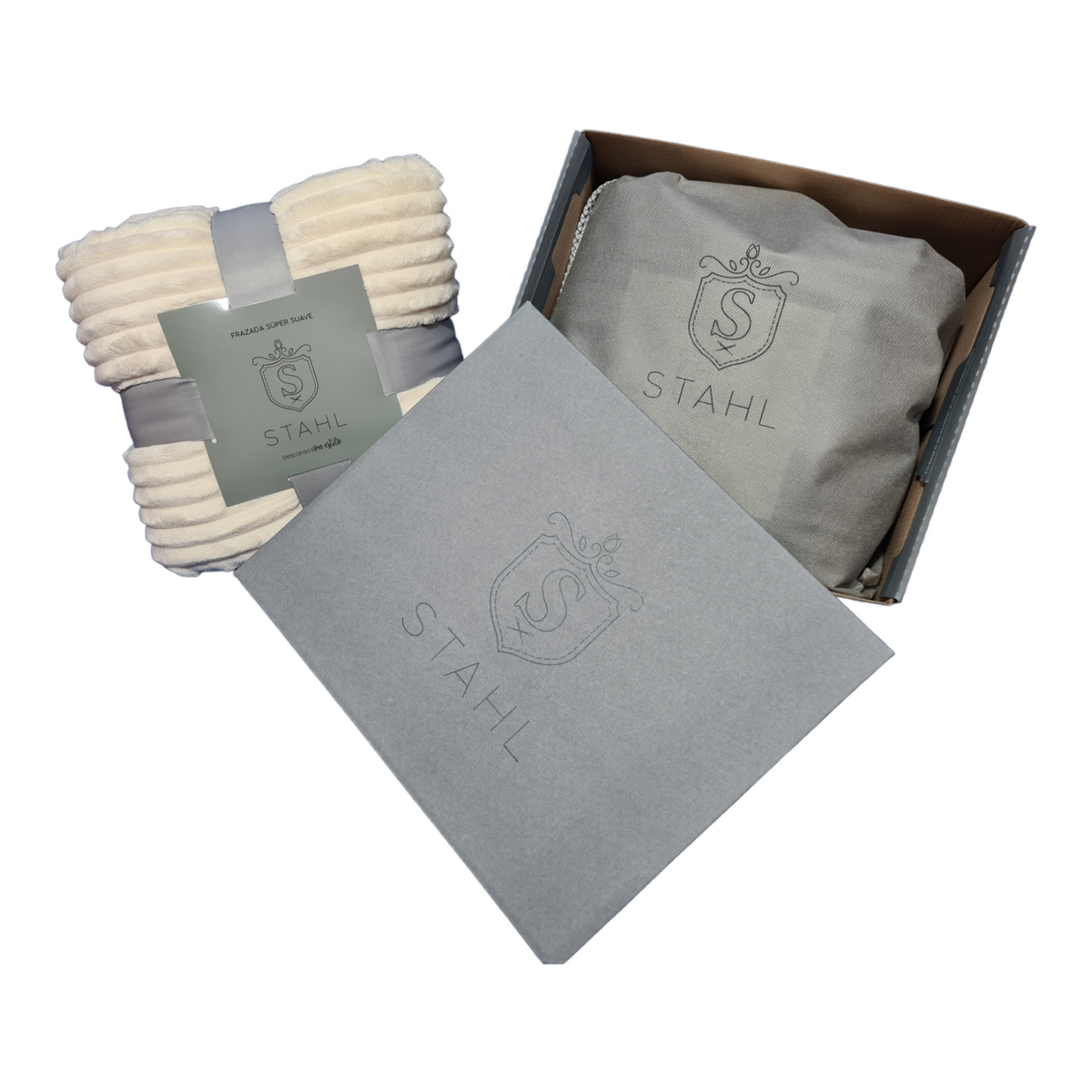 Frazada E-6001 de flannel y sherpa doble capa, detalle del material