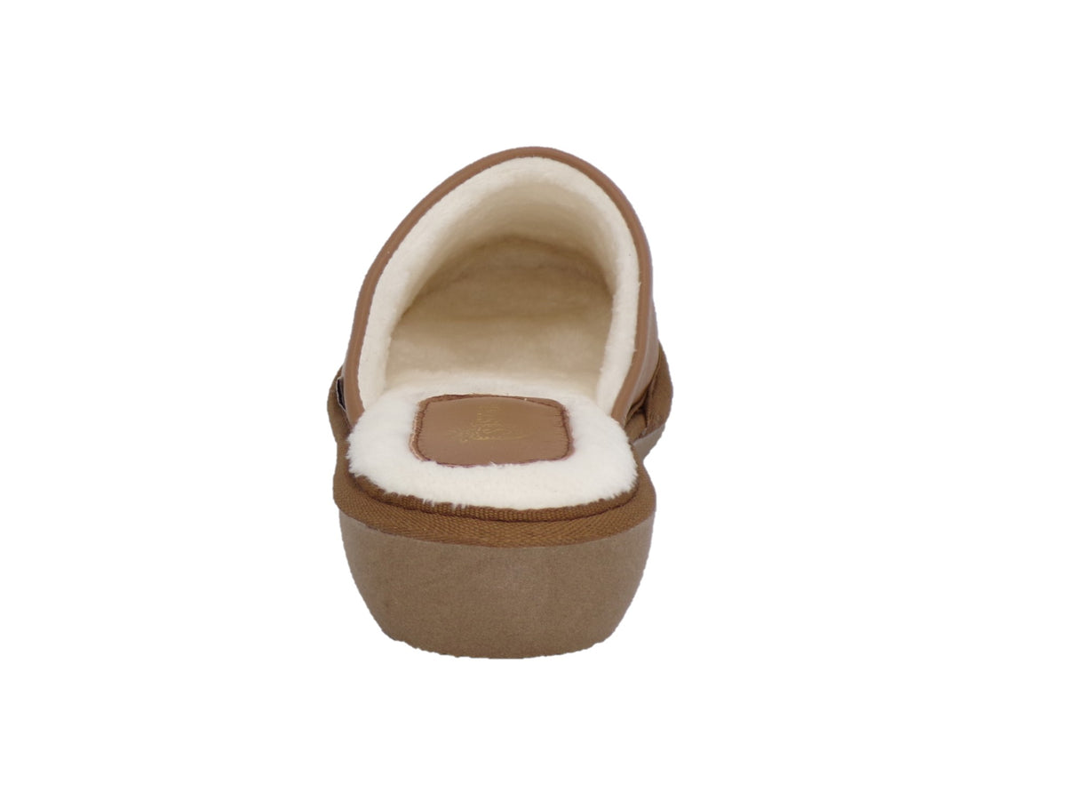Pantuflas E-3873 de piel de borrego para mujer, vista superior