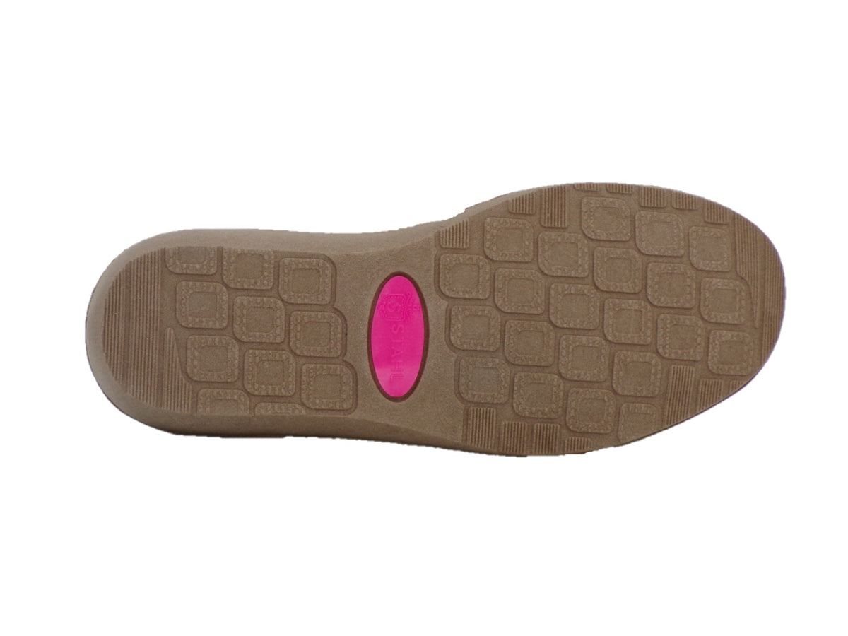 Pantuflas E-3873 de piel de borrego para mujer, detalle del forro interior