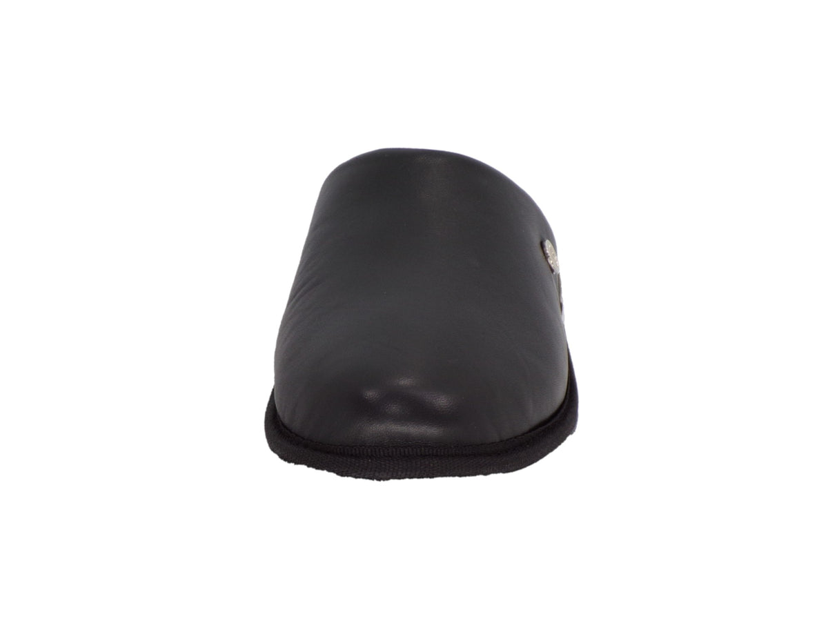 Pantuflas E-3873 de piel de borrego para mujer, detalle del corte