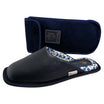 Pantuflas E-3966 de piel de borrego para mujer, detalle de la costura