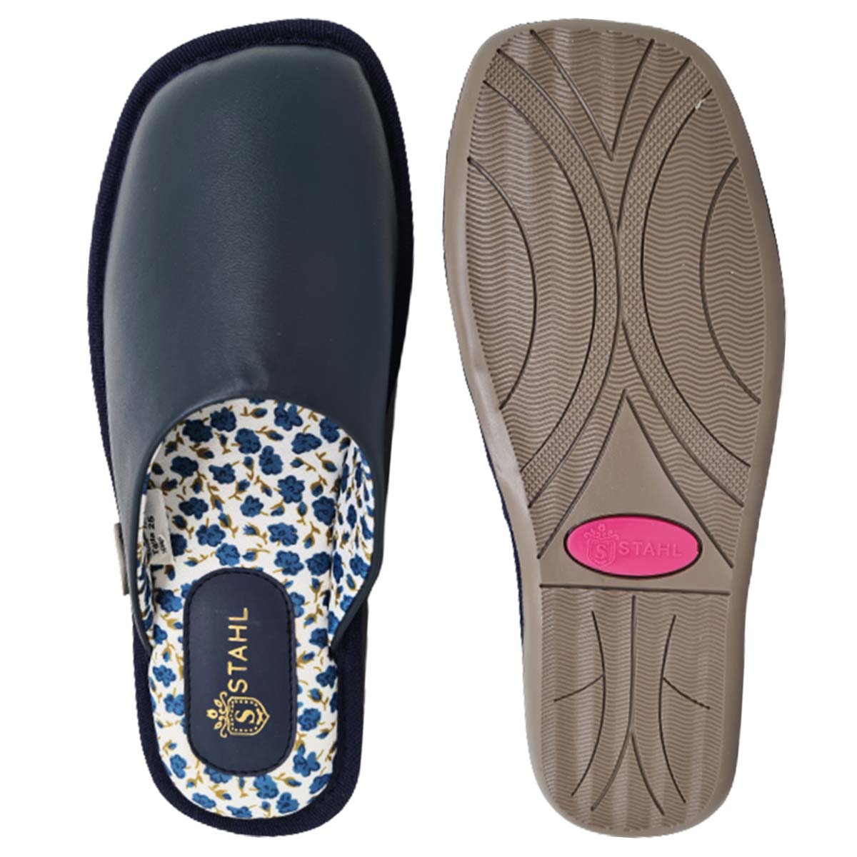 Pantuflas E-3966 de piel de borrego para mujer, vista posterior