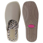 Pantuflas E-3966 de piel de borrego para mujer, suela antiderrapante