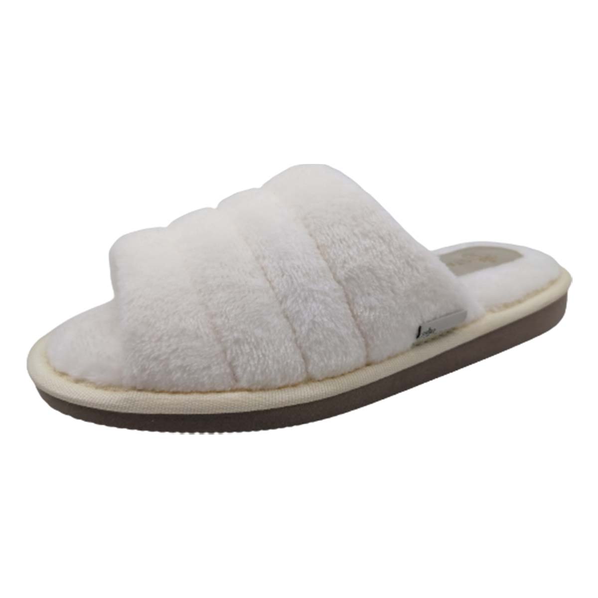 Pantuflas E-3968 de textil para mujer, detalle del corte