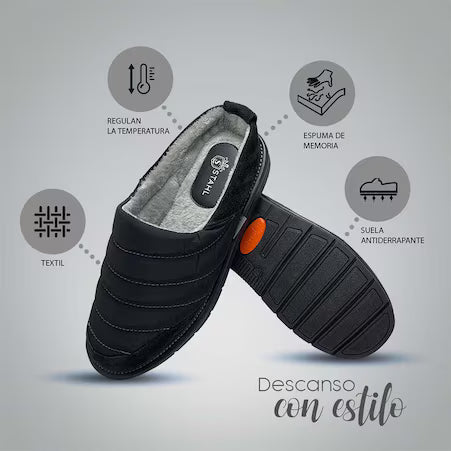 Pantuflas E-9638 de textil para hombre, vista 10