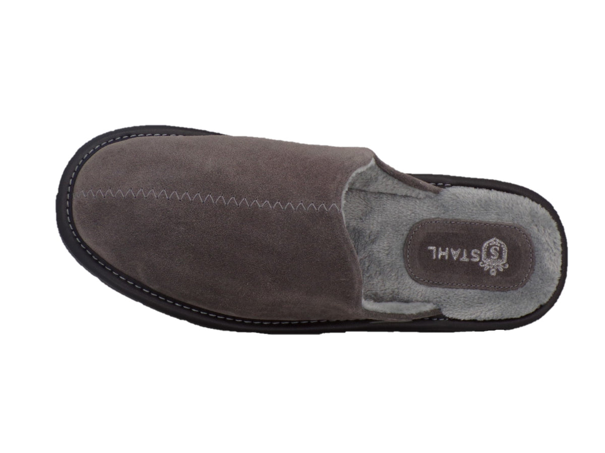 Pantuflas E-9575 de gamuza para hombre, par completo