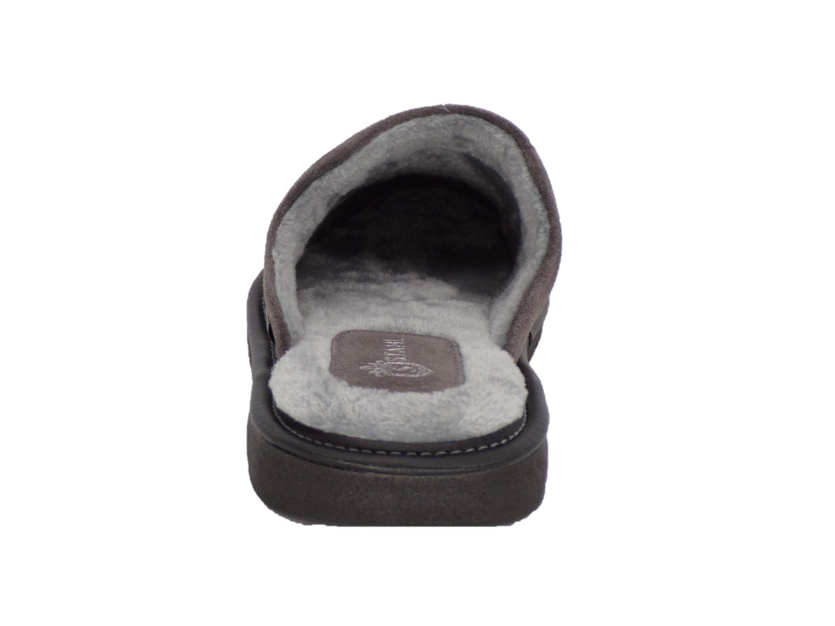 Pantuflas E-9575 de gamuza para hombre, vista posterior