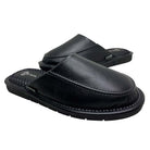 Pantuflas E-9669 de piel de borrego para hombre, par completo