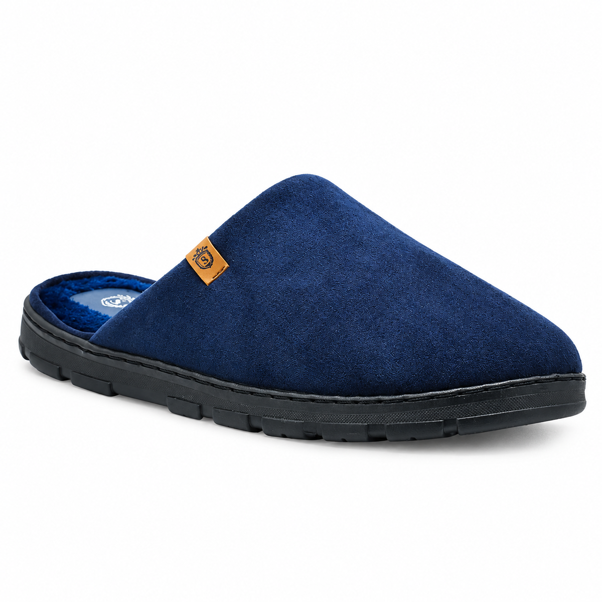 Pantuflas E-9835 de gamuza para hombre, vista lateral