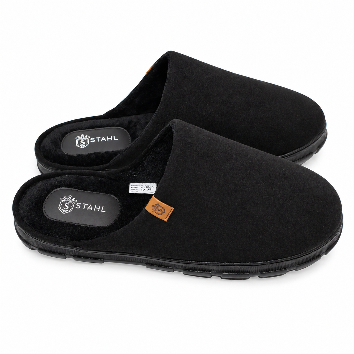Pantuflas E-9835 de gamuza para hombre, par completo