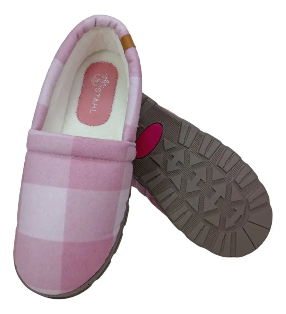 Pantuflas E-5067 de textil para mujer, vista de tres cuartos