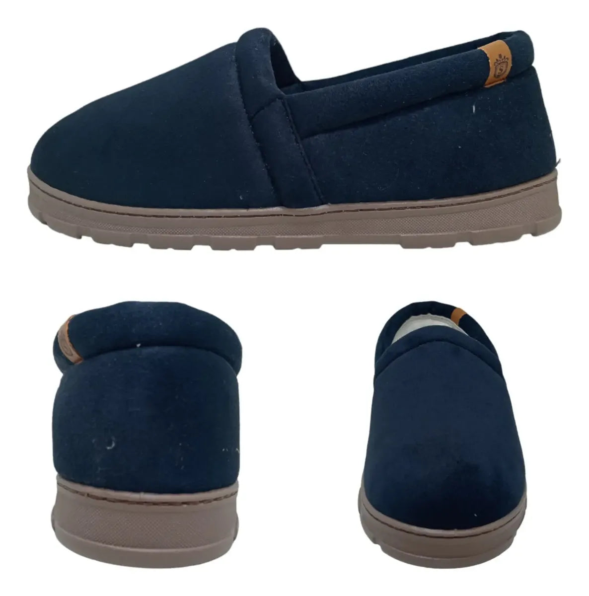 Pantuflas E-5065 de textil para mujer, detalle del corte