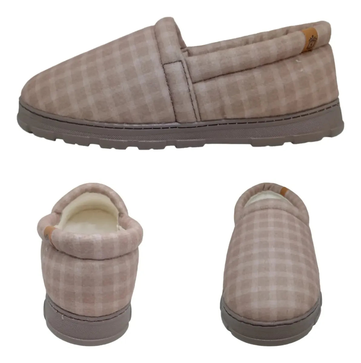 Pantuflas E-5067 de textil para mujer, vista posterior