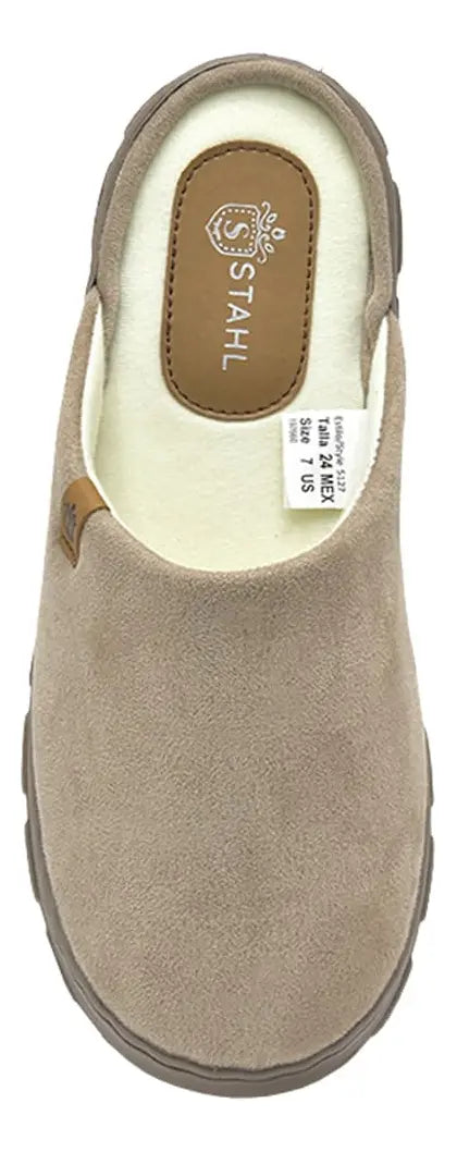 Pantuflas E-5127 de textil para mujer, vista posterior