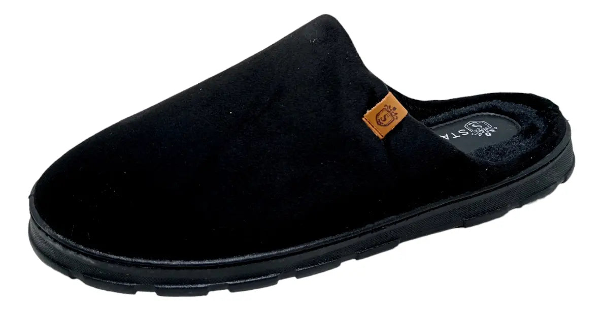 Pantuflas E-9767 de gamuza para hombre, vista lateral