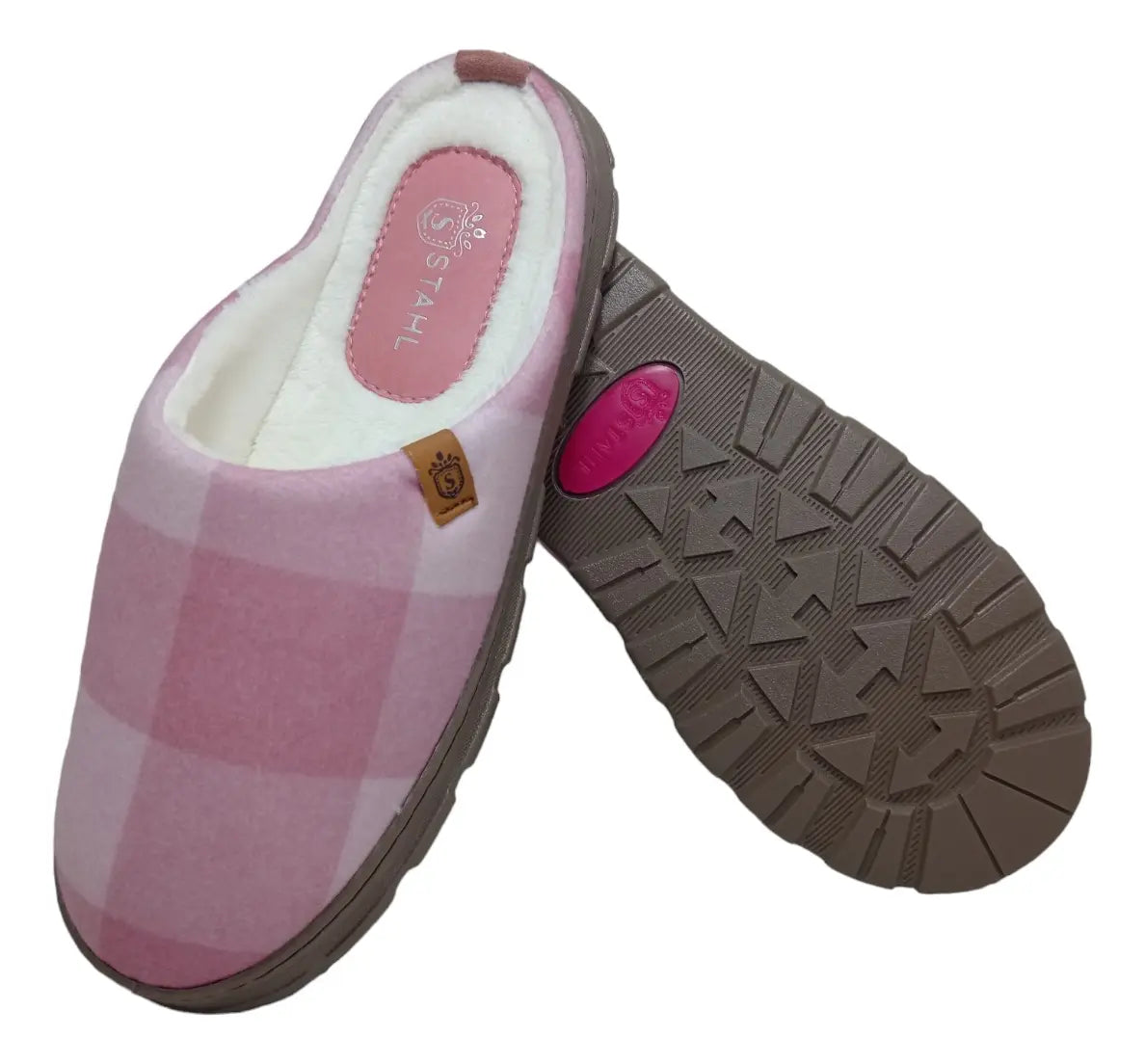 Pantuflas E-5069 de textil para mujer, detalle de la costura