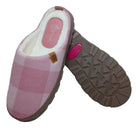 Pantuflas E-5069 de textil para mujer, detalle de la costura