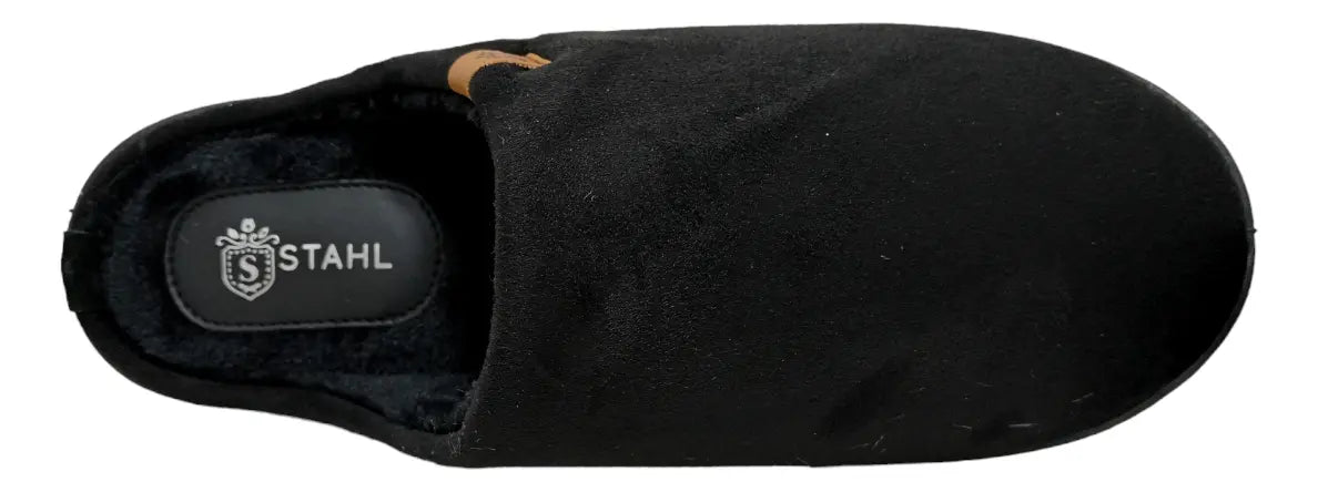 Pantuflas E-9767 de gamuza para hombre, detalle de la costura
