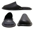 Pantuflas E-9764 de piel de borrego para hombre, vista superior