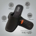 Pantuflas E-9764 de piel de borrego para hombre, detalle del forro interior