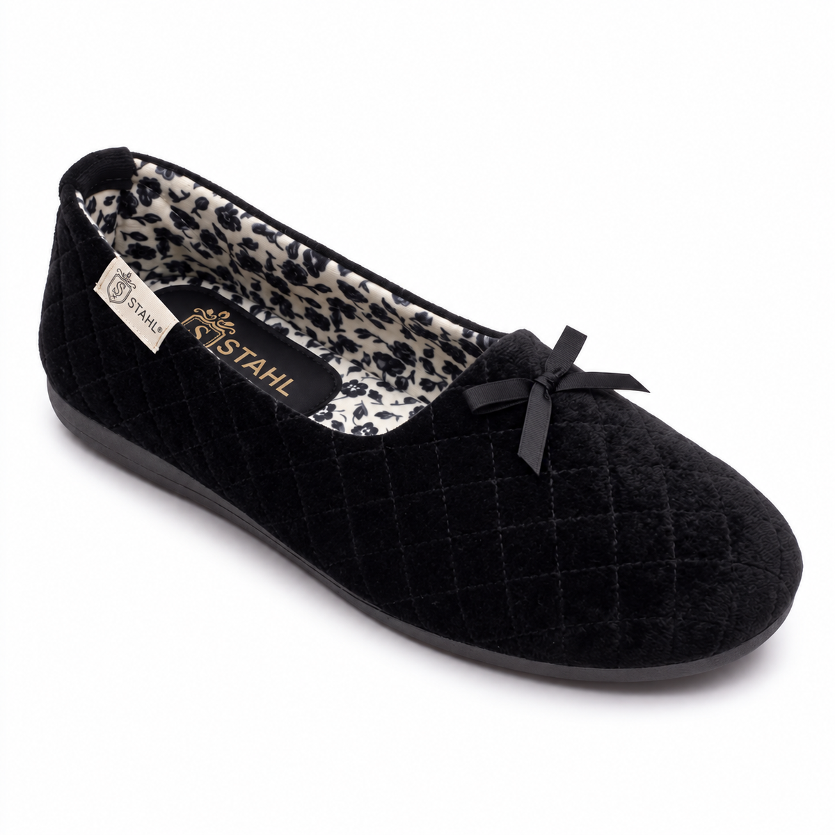 Pantuflas E-1824 de textil para mujer, detalle del forro interior