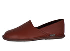 Pantuflas E-1802 de piel de borrego para hombre, vista de tres cuartos