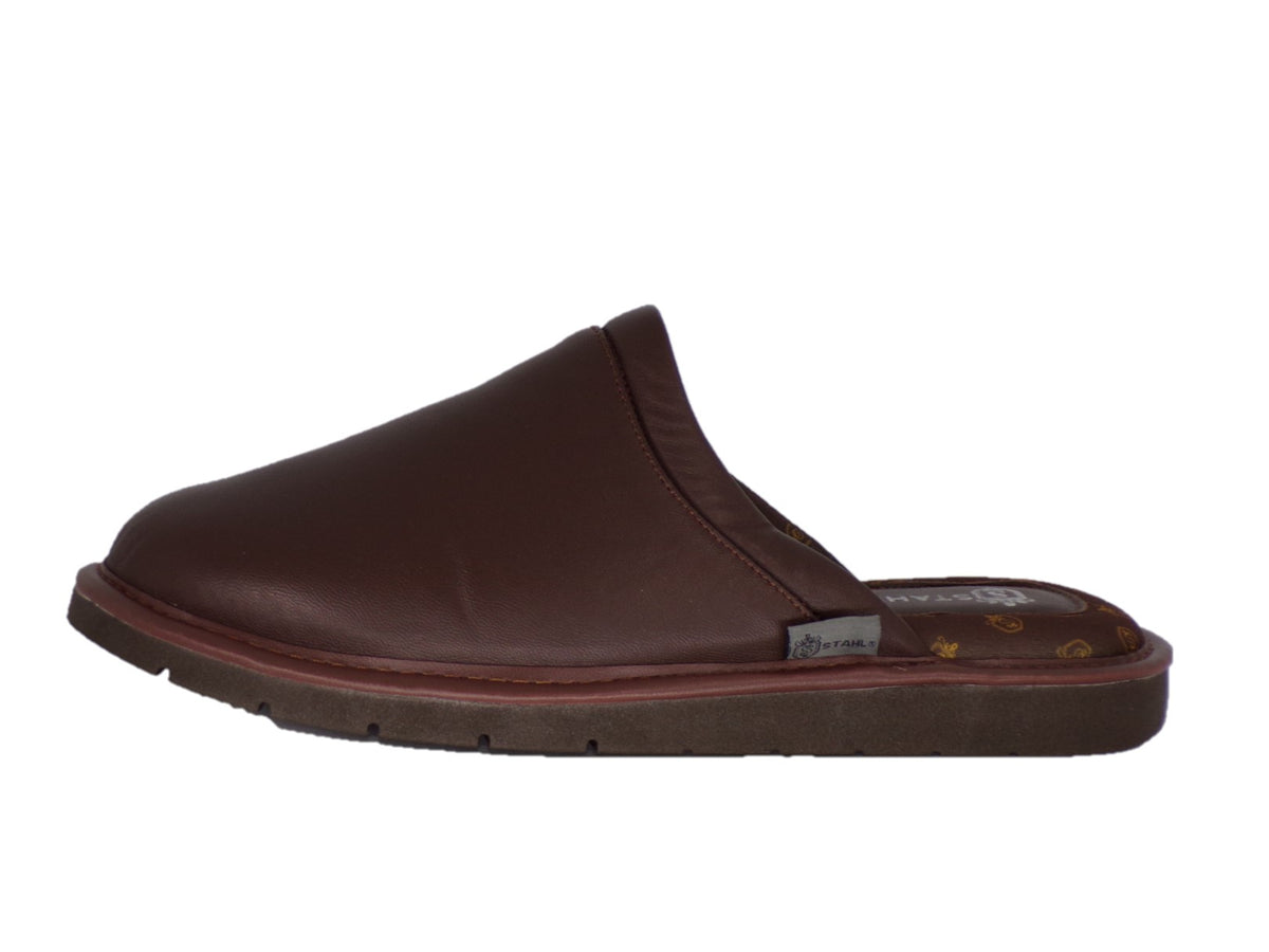 Pantuflas E-1810 de piel de borrego para hombre, vista posterior