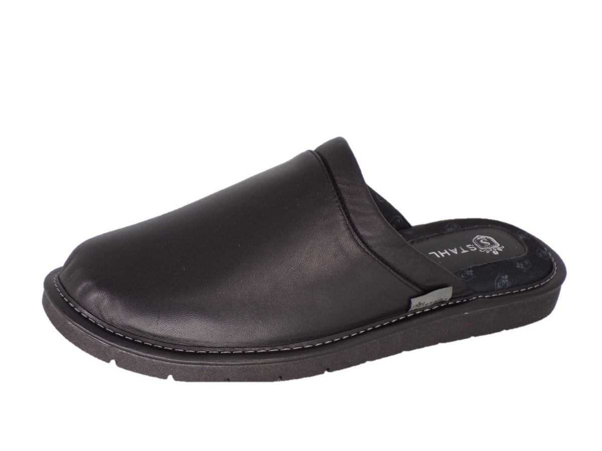 Pantuflas E-1810 de piel de borrego para hombre, vista superior