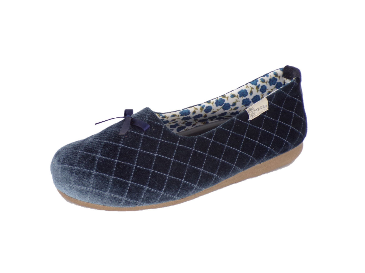 Pantuflas E-1824 de textil para mujer, vista lateral