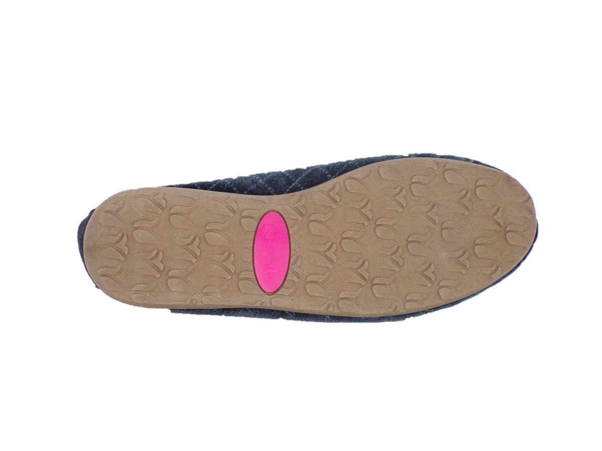 Pantuflas E-1824 de textil para mujer, suela antiderrapante
