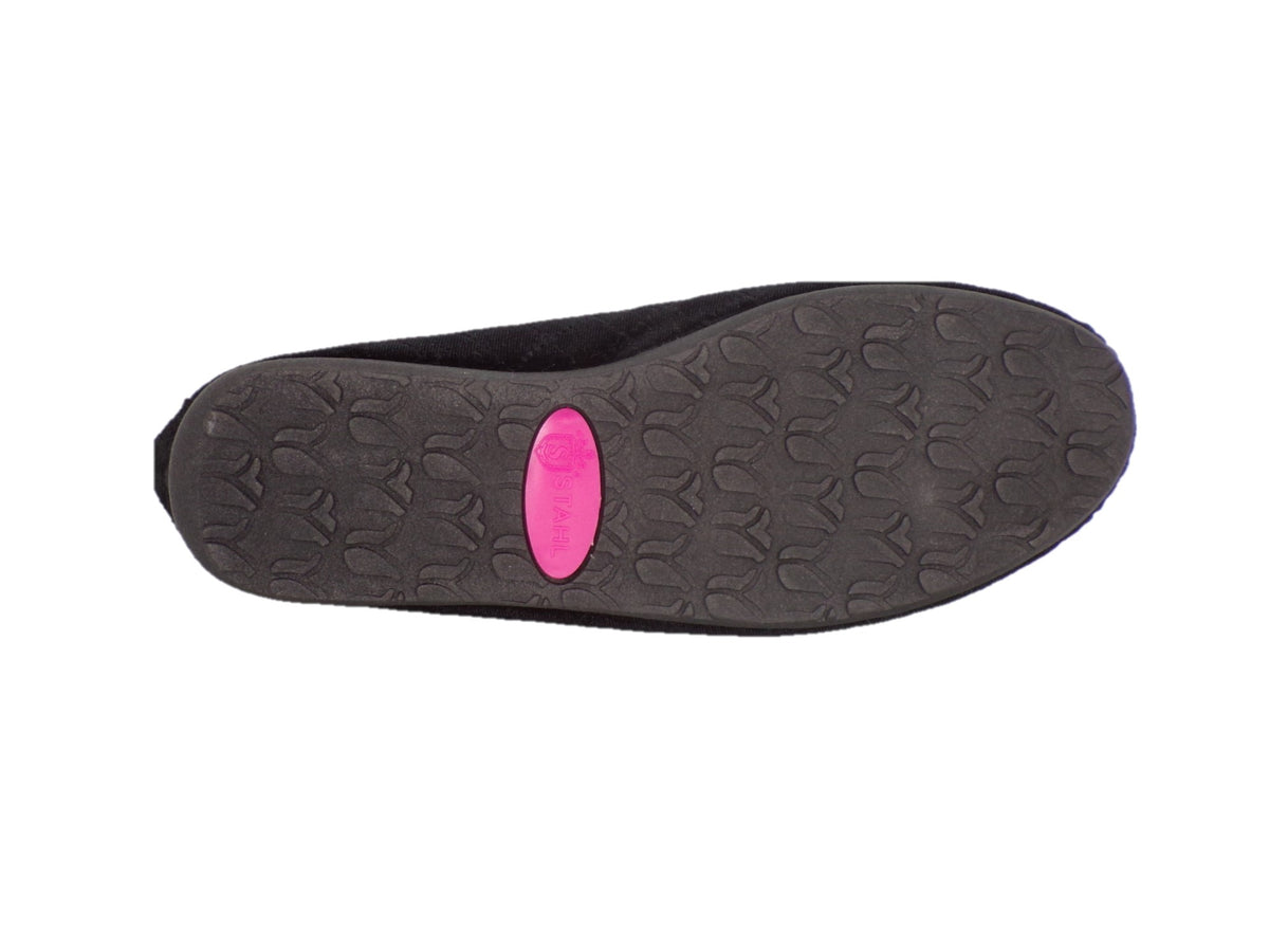 Pantuflas E-1824 de textil para mujer, vista posterior