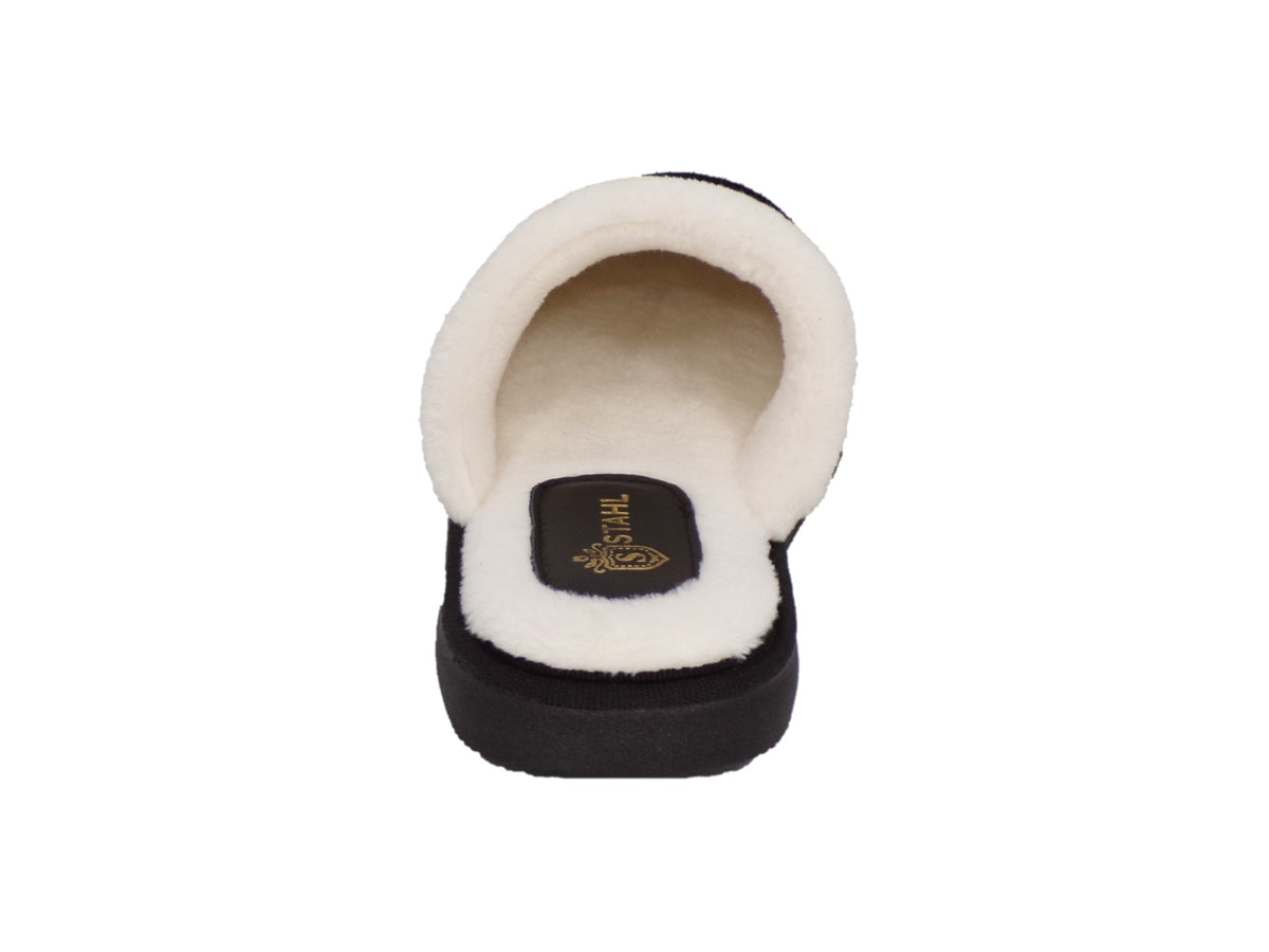 Pantuflas E-3865 de gamuza para mujer, detalle del forro interior