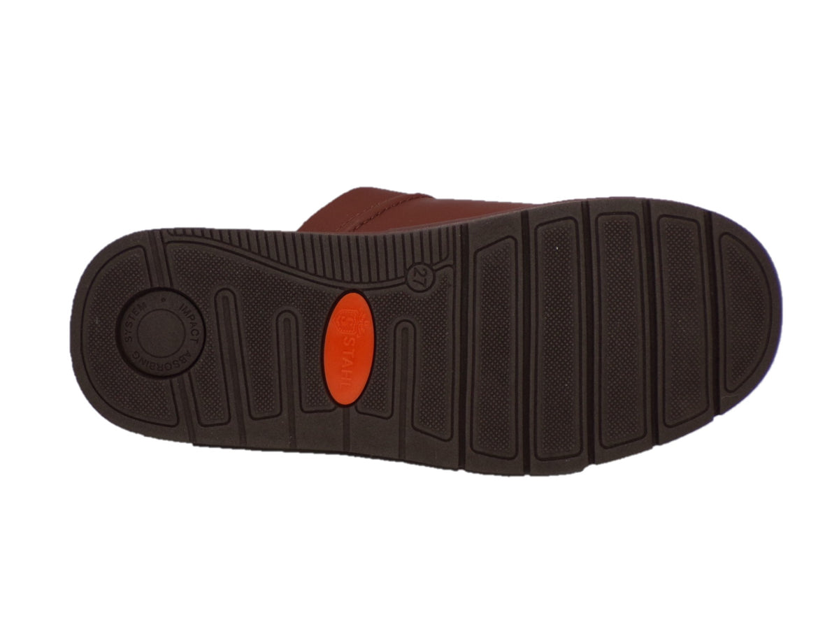 Pantuflas E-4747 de piel de borrego para hombre, detalle del forro interior