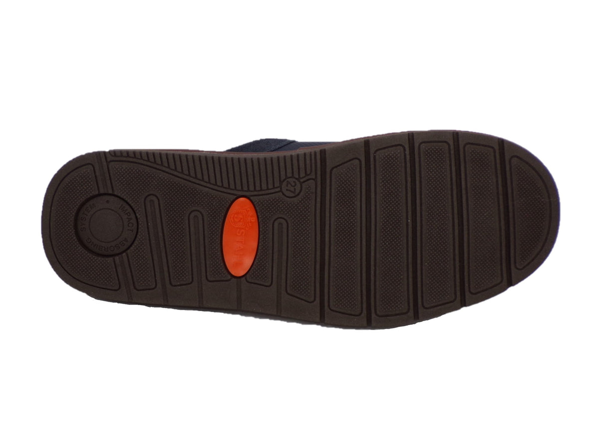 Pantuflas E-4750 de piel de borrego para hombre, vista posterior