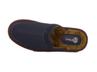 Pantuflas E-4750 de piel de borrego para hombre, vista de tres cuartos