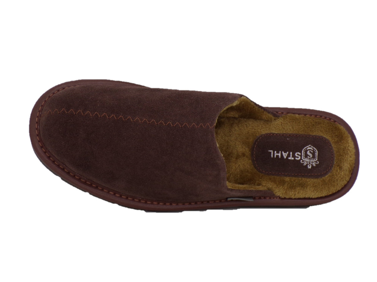 Pantuflas E-9575 de gamuza para hombre, vista 15