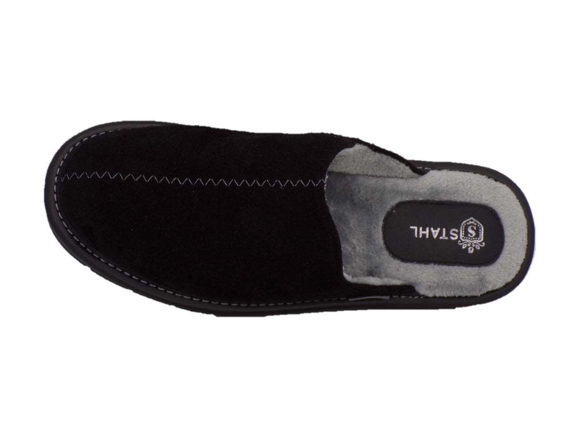 Pantuflas E-9575 de gamuza para hombre, suela antiderrapante