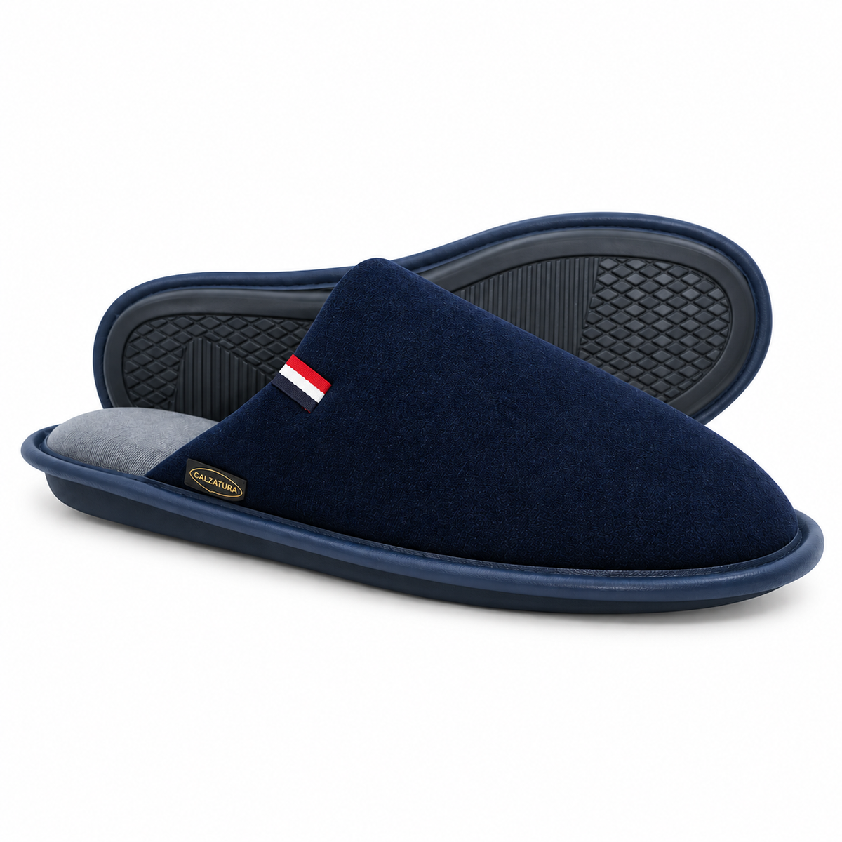 Pantuflas E-16031 de textil para hombre, vista lateral