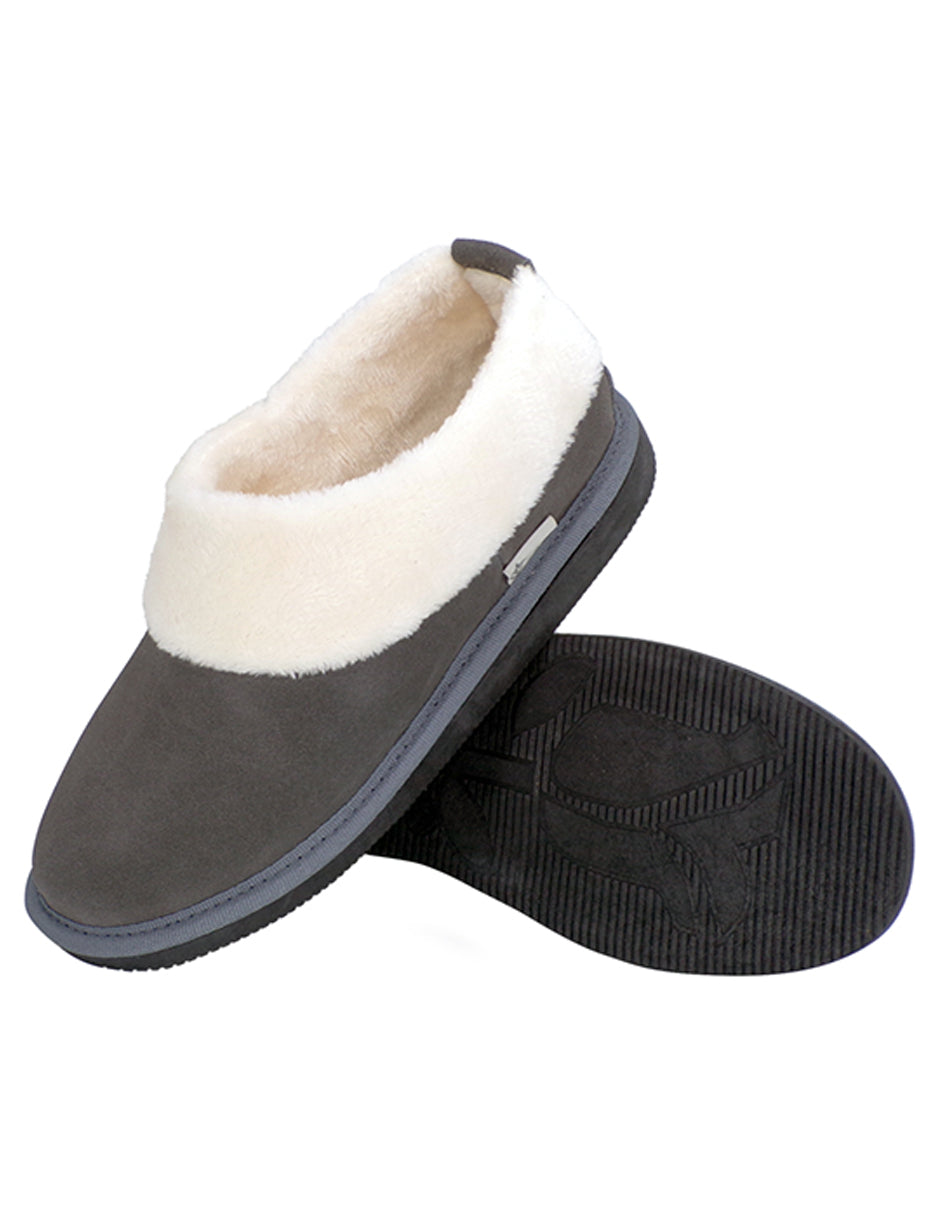 Pantuflas E-3889 de gamuza para mujer, vista superior