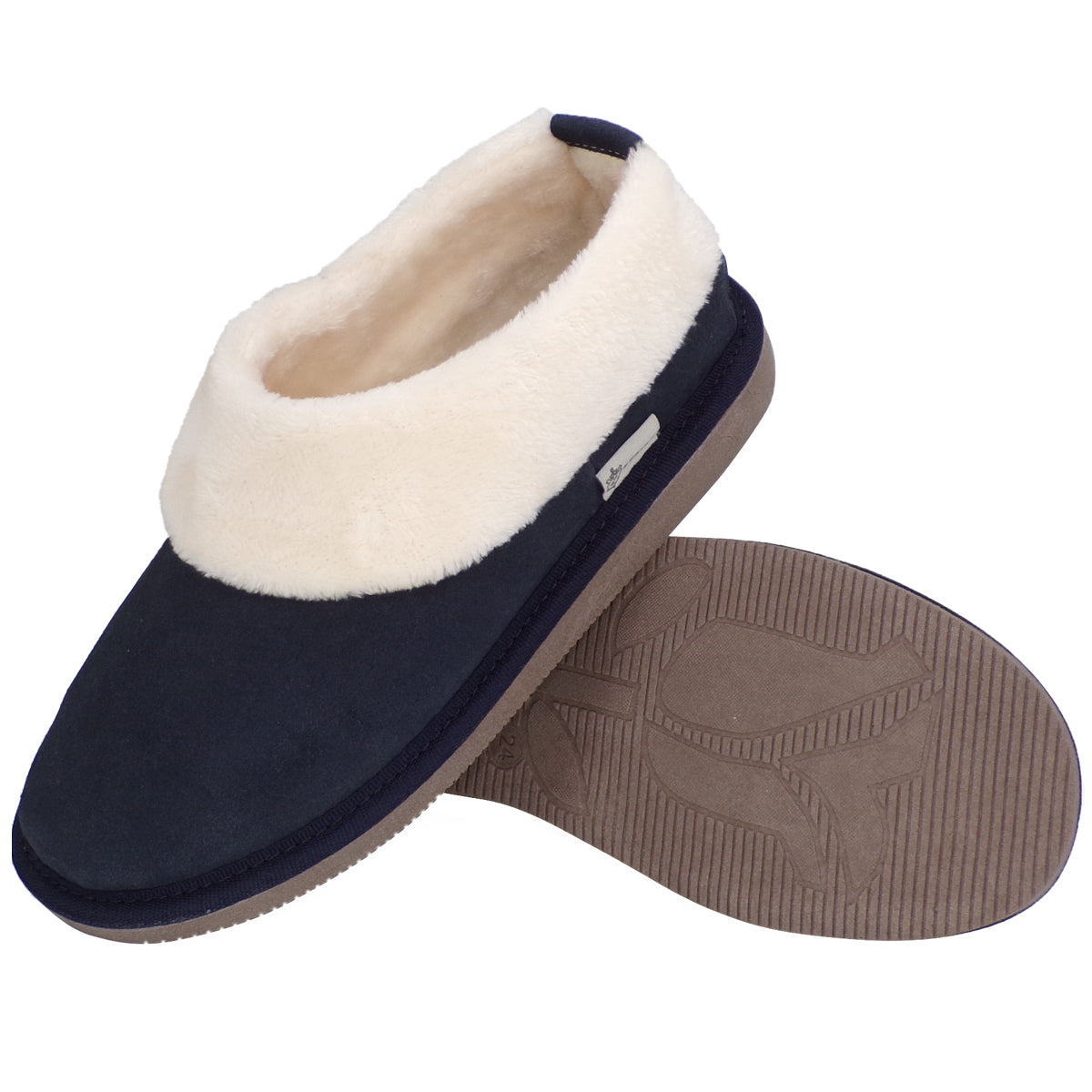 Pantuflas E-3889 de gamuza para mujer, par completo