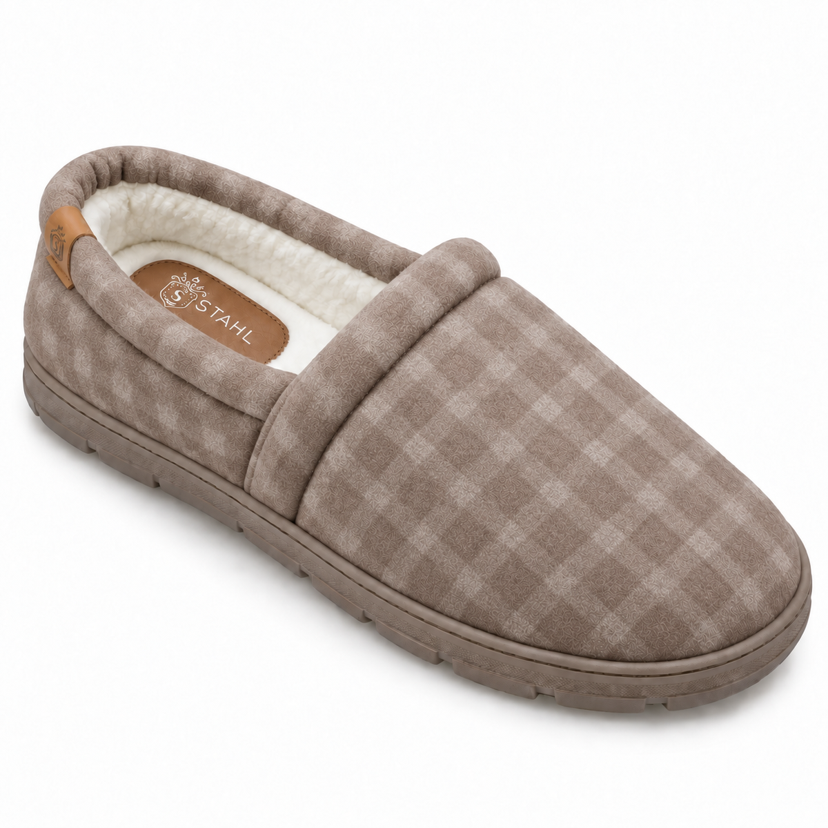 Pantuflas E-5067 de textil para mujer, detalle del corte